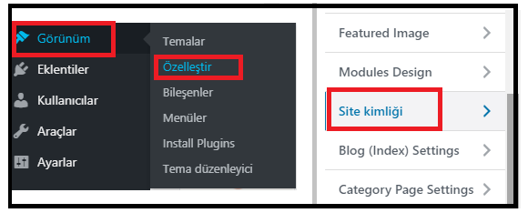 Favicon ve Logo Yukleyin