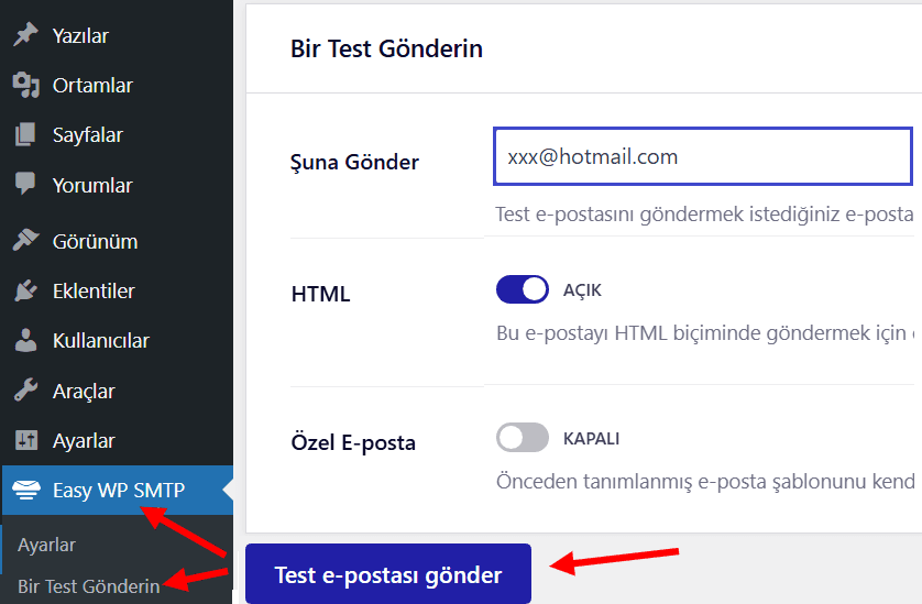 Easy WP SMTP Ayarları-5