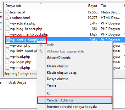 FTP İle Manuel WordPress Kurulumu-3