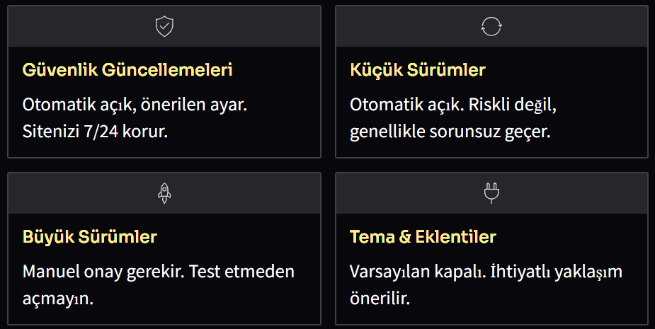 Otmatik Güncelleme- Dikkat