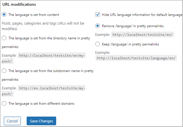 Polylang ile Çok Dilli WordPress Sitesi Oluşturma 6 polylang url ayarlari