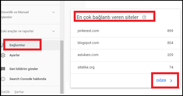 Google Disavow Tool ile Zararlı Bağlantıları Kaldırma 1 search consol backlink analizi