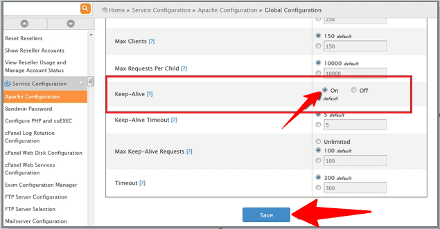 WHM Keep-Alive Etkinleştirme-2