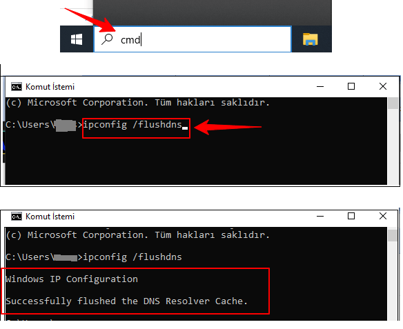 windows dns onbellegi nasil temizlenir