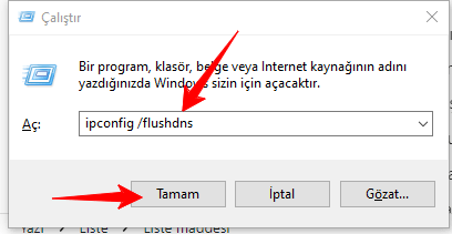 windows dns onbellegi temizleme 1