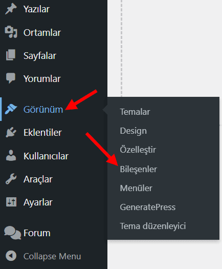 wp gorunum bilesenler 1