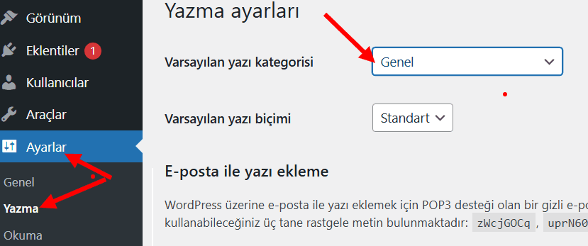 wp varsayilan kategori 1