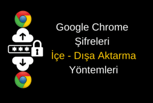 Google Chrome Şifreleri İçe ve Dışa Aktarma Yöntemleri