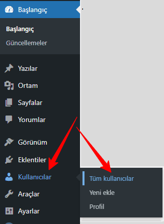 admin panel wordpress sifre sifirlama