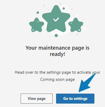 maintenance mode settings