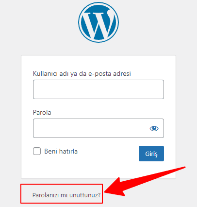wordpress sifre sifirlama 1