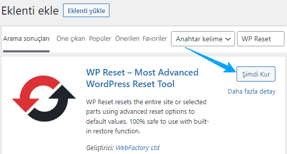 wp reset