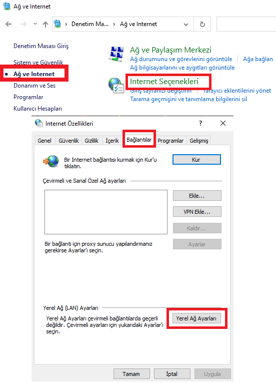 ERR_CONNECTION_TIMED_OUT Hatası Çözümü 4 lan ayarlari