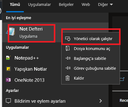 ERR_CONNECTION_TIMED_OUT Hatası Çözümü 1 windows not defteri
