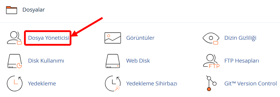 cpanel dosya yoneticisi giris 1