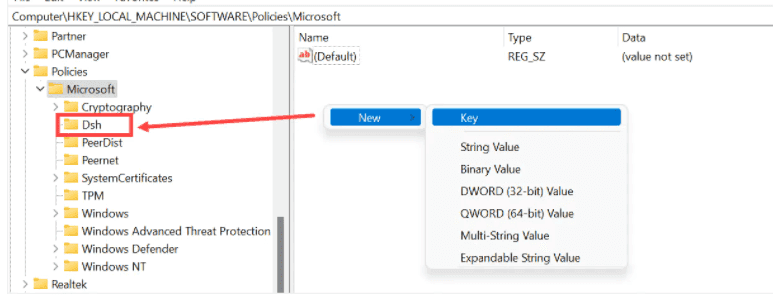 Windows 11 Widget Kapatma ve Kaldırma Rehberi 3 kayit defteri ile widget kaldirma