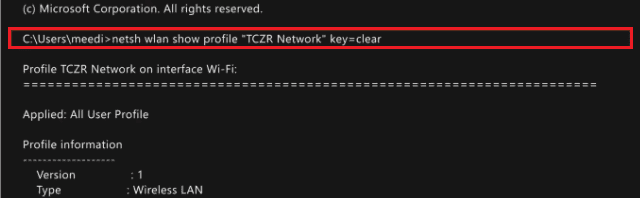 Komut Istemi PowerShell ile Windows WiFi Sifresi Bulma 2