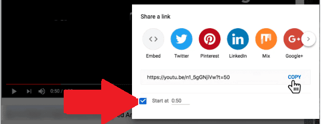 YouTube videosunu belirli bir zaman damgasiyla paylasma