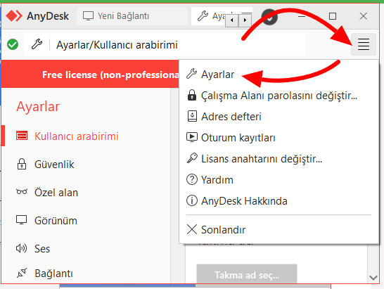 anydesk ayarlari